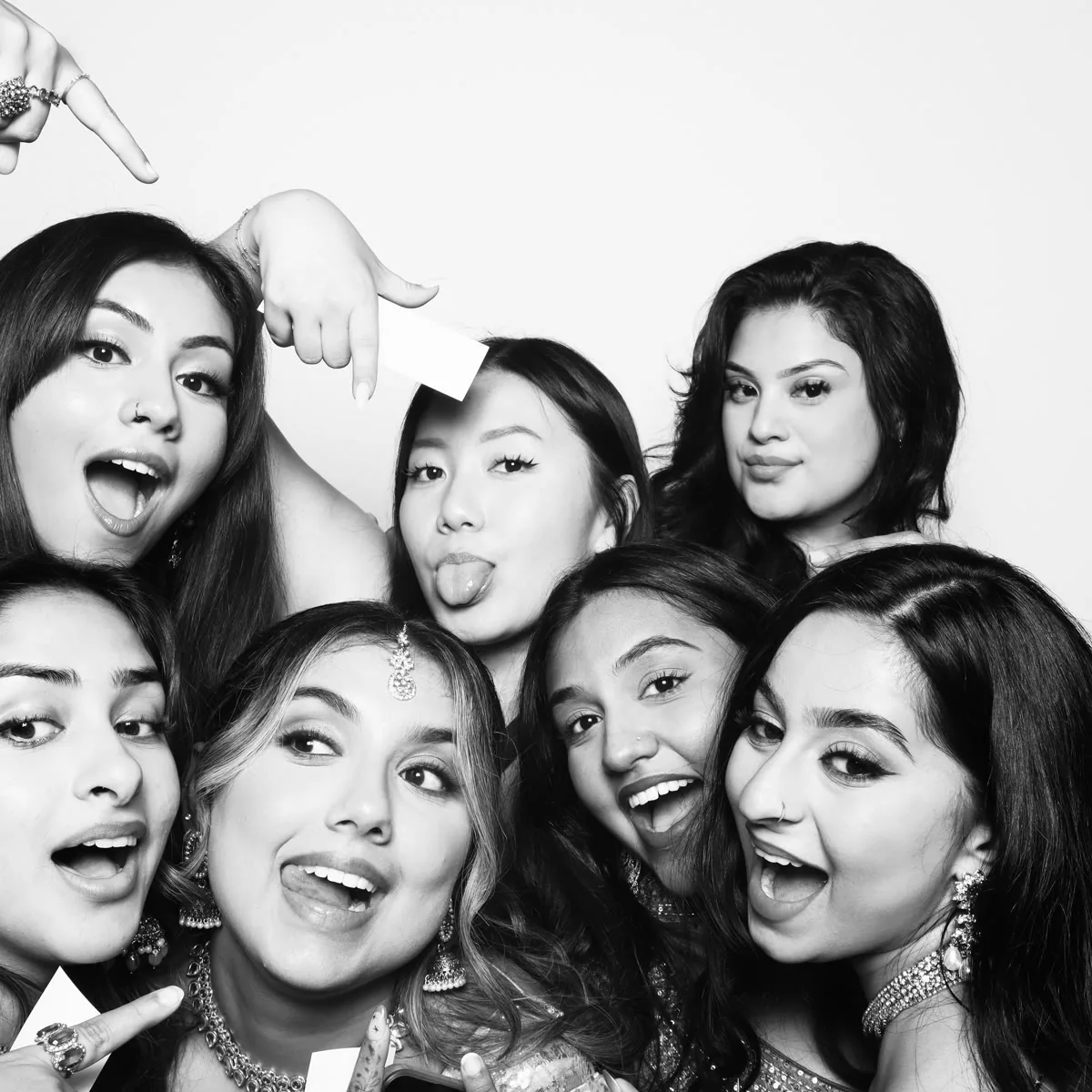 Guests at Clutch City glam photo booth Houston celebration